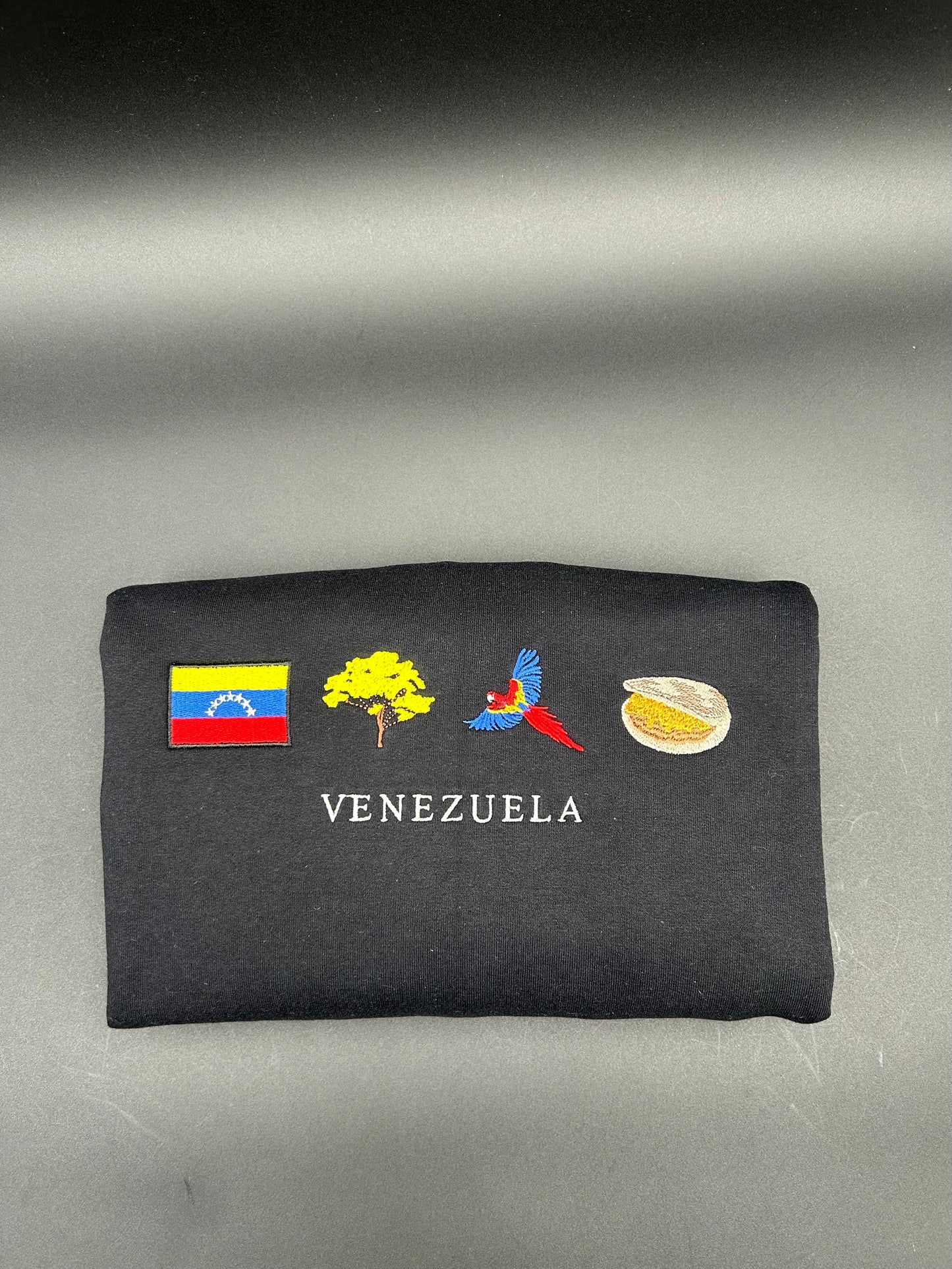 Venezuela Embroidered Hoodie La bandera, Araguaney, Guacamaya, Arepas, Caracas  Pullover Sweaters Embroidery