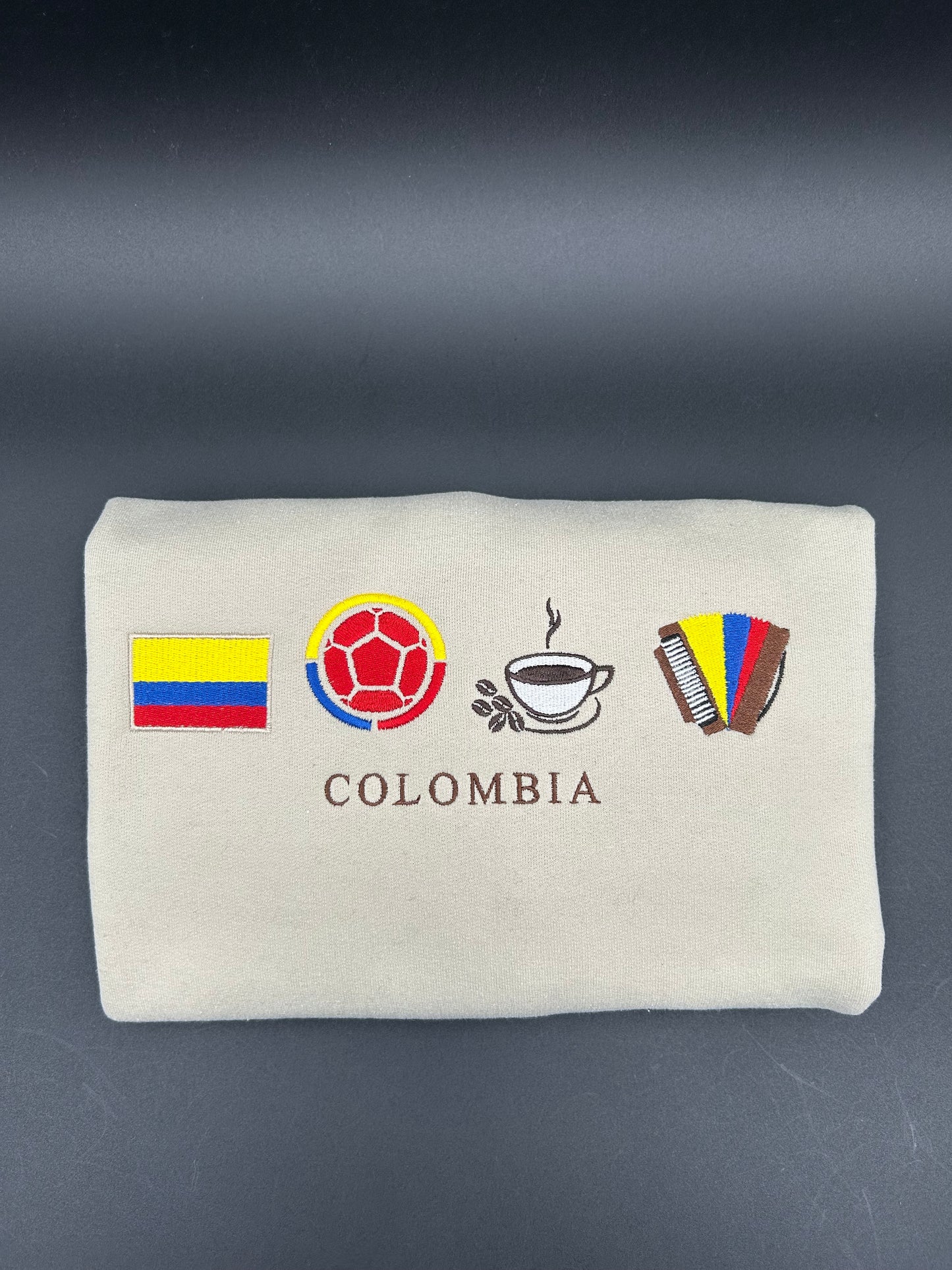 Colombia Embroidered Sweatshirts La Gran Colombia, La Selección, Los Cafeteros, El Acordeón Sweaters Crewneck Embroidery