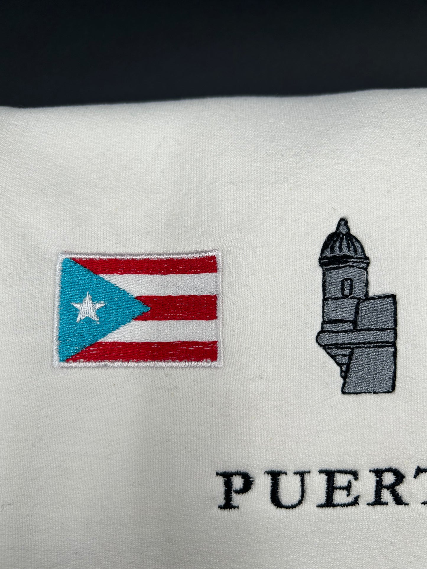 Puerto Rico Embroidered Sweatshirt La Bandera El Morro, Coqui, Sun of Jayuya Boricua Crewneck