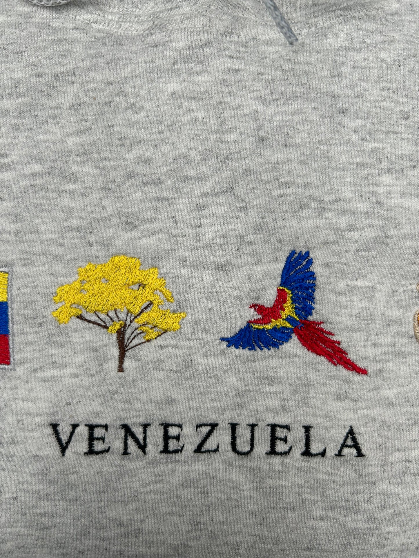 Venezuela Embroidered Hoodie La bandera, Araguaney, Guacamaya, Arepas, Caracas  Pullover Sweaters Embroidery