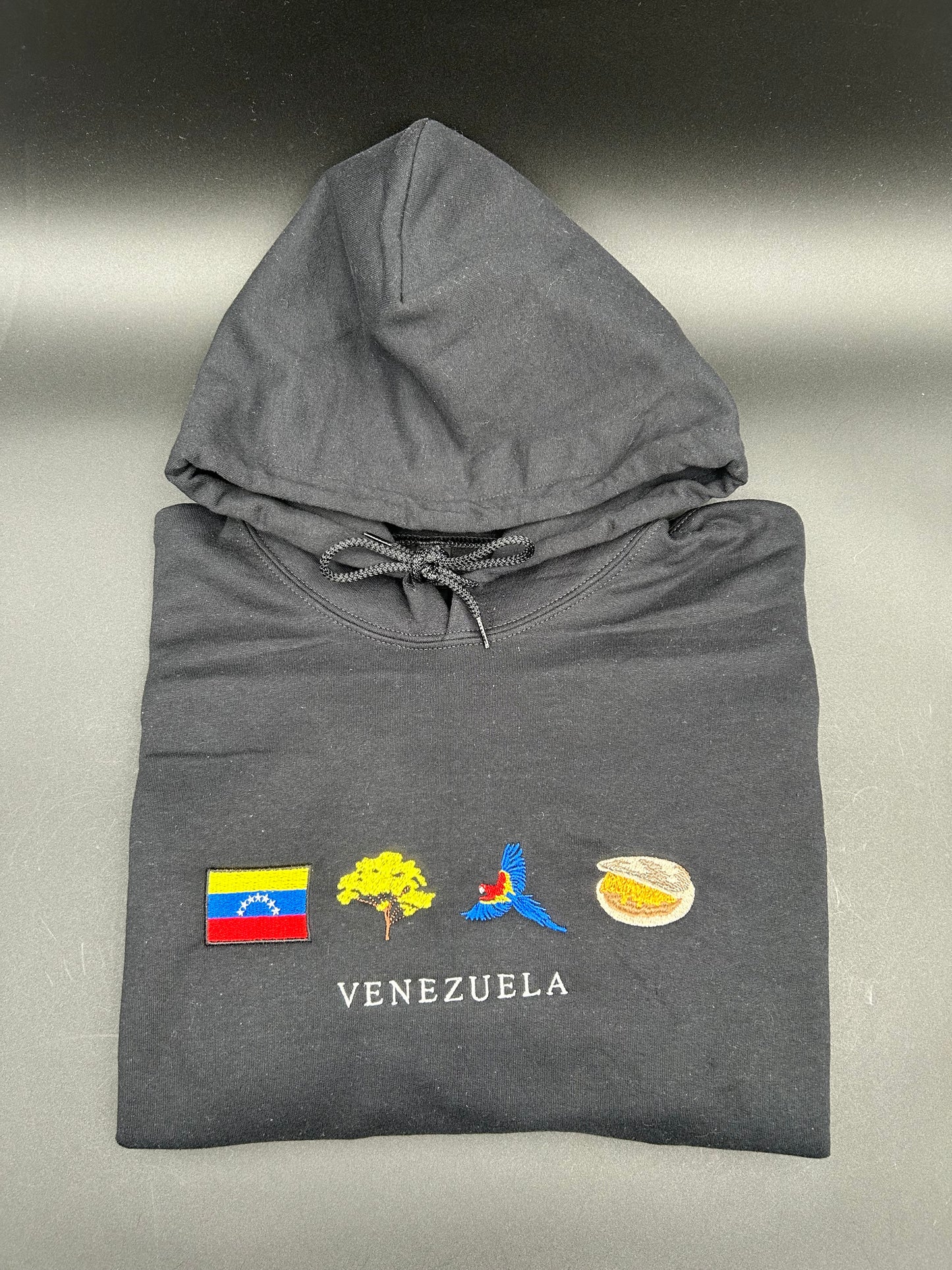 Venezuela Embroidered Hoodie La bandera, Araguaney, Guacamaya, Arepas, Caracas  Pullover Sweaters Embroidery