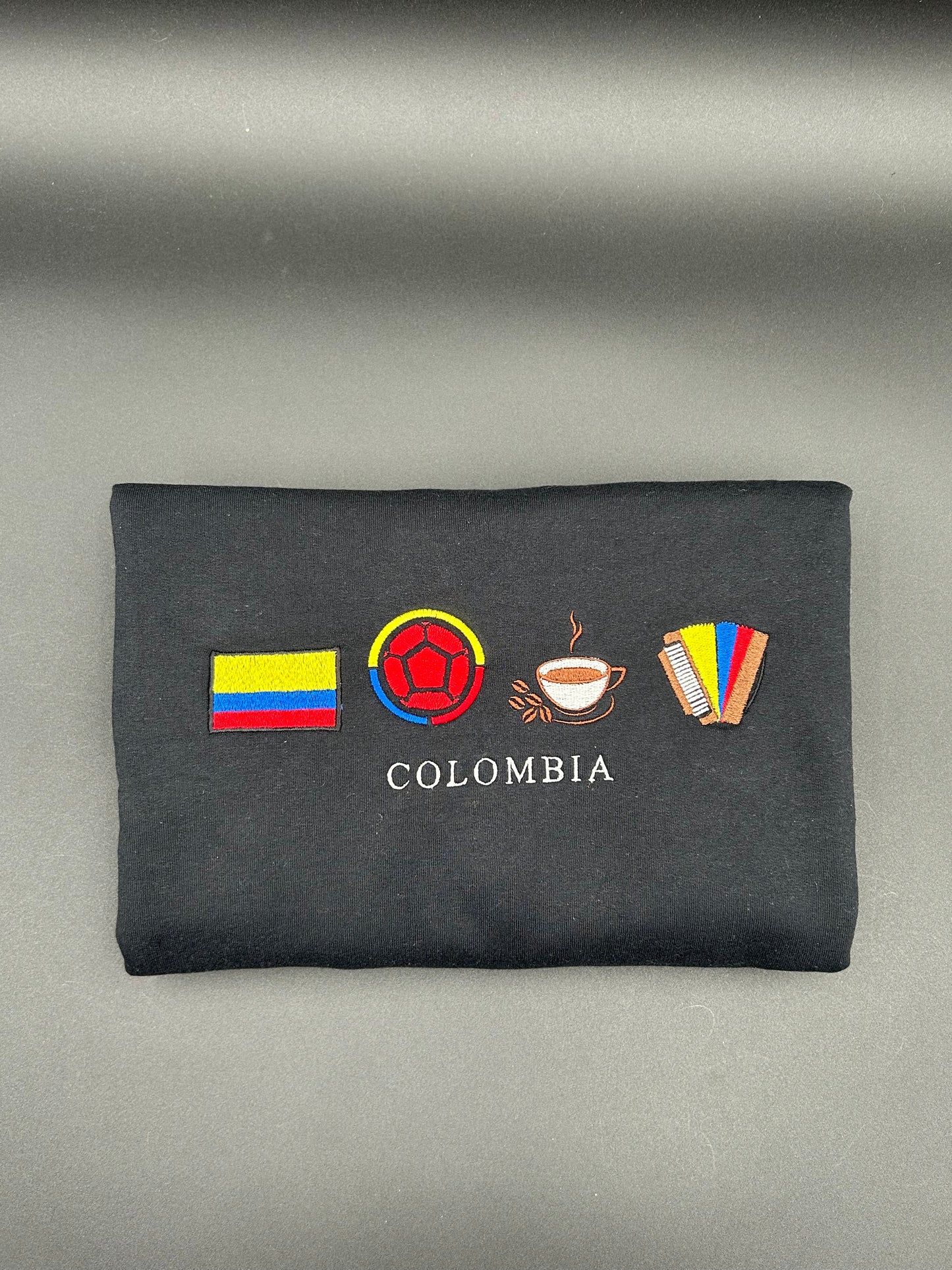 Colombia Embroidered Sweatshirts La Gran Colombia, La Selección, Los Cafeteros, El Acordeón Sweaters Crewneck Embroidery